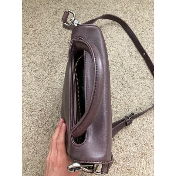 Matt & Nat Medium plum, purple leather crossbody purse - Picture 9 of 11
